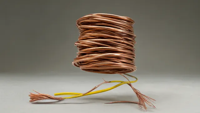 Illustration: A tall ordered tower of copper telephone cables with several strands slipping loose and fraying away, evoking gross savings partly eaten up by costs.