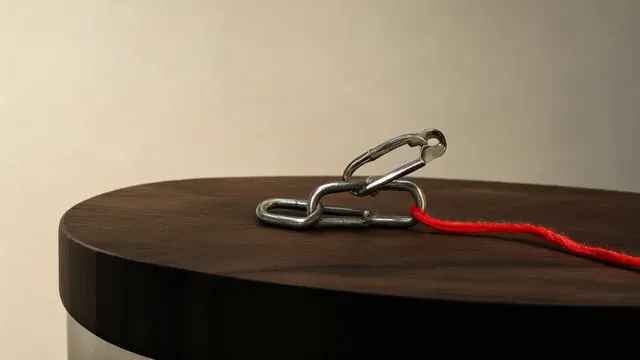 Illustrasjon: en åpen kjede lenke på et podie, som symbol på avregulering og begrenset ansvar for AI.