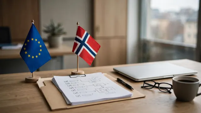 Illustrasjon av kunstig intelligens og europeisk regulering