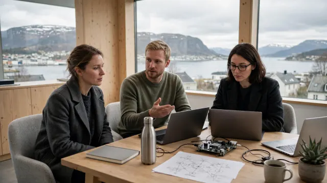 Illustrasjon av norske AI-startups